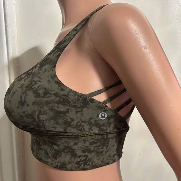 LULULEMON ATHLETICA Women's Olive Free to Be Long-Line Bra - Picture 9 of 12